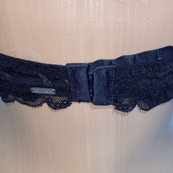 Gilly Hicks Women's Lace Floral Halter Padded Bralette Black Size XL - Picture 4 of 8